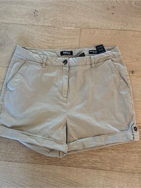 Buffalo David Bitton Khaki Roll-Cuff Women's Shorts